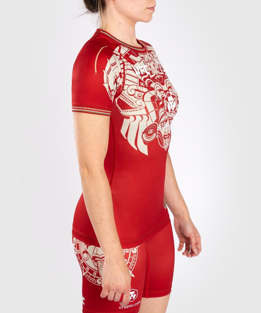 noche ufc by venum authentic fight night women performance rashguard met korte mouwen - rood