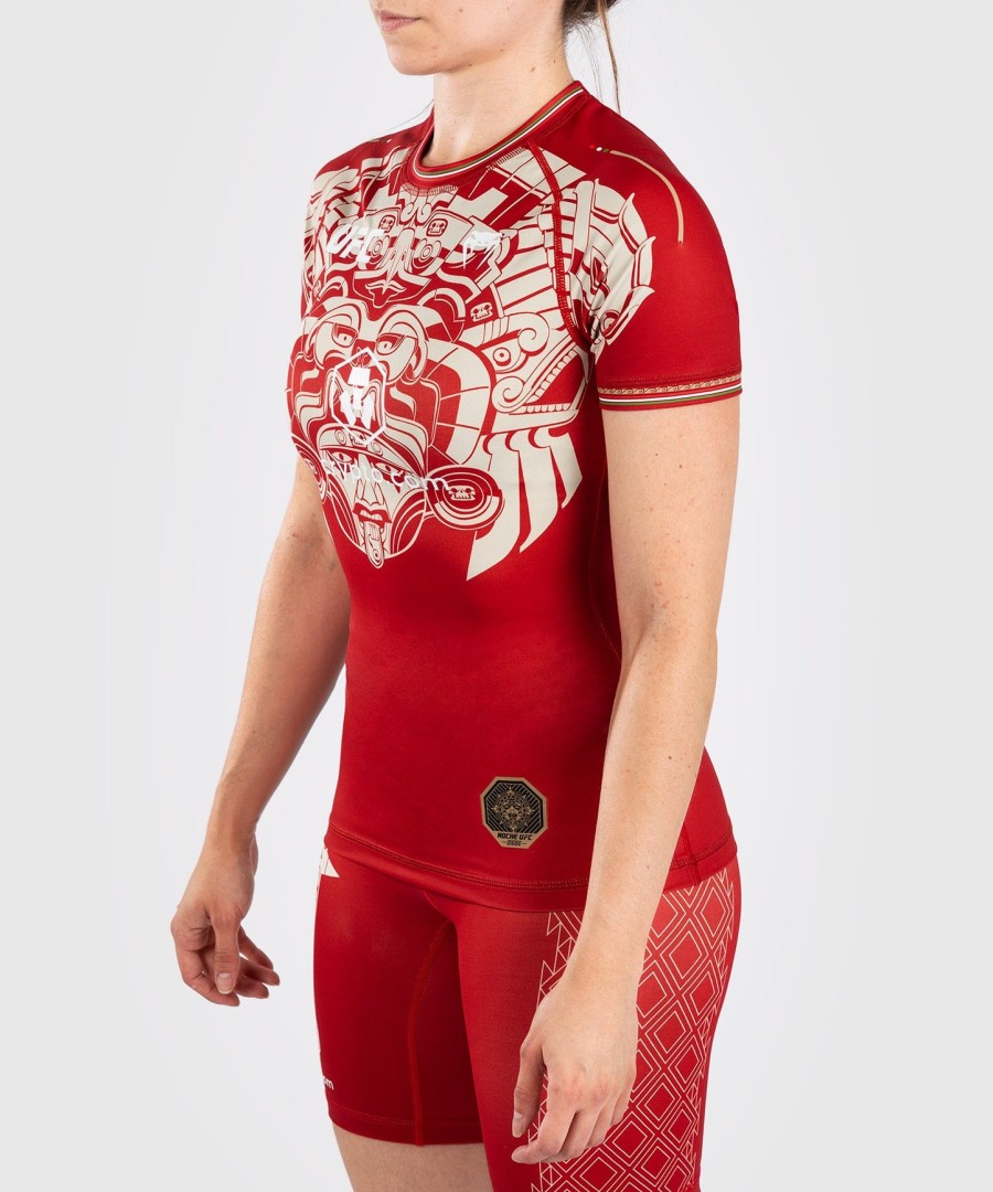 noche ufc by venum authentic fight night women performance rashguard met korte mouwen - rood