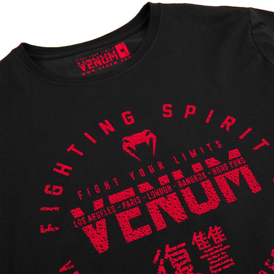 venum signature t-shirt - lange mouwen - zwartrood