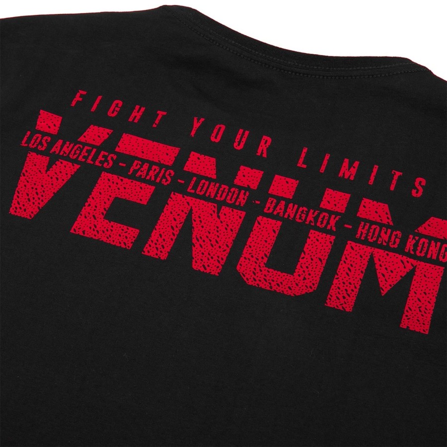 venum signature t-shirt - lange mouwen - zwartrood