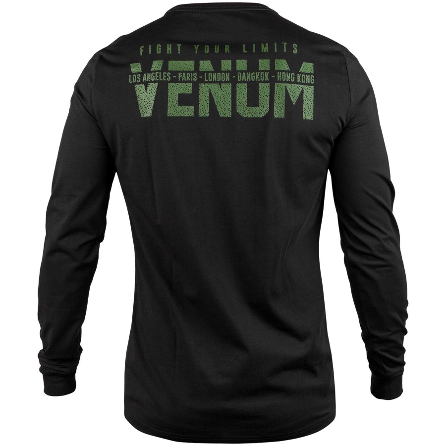 venum signature t-shirt - lange mouwen - zwartkaki - exclusief