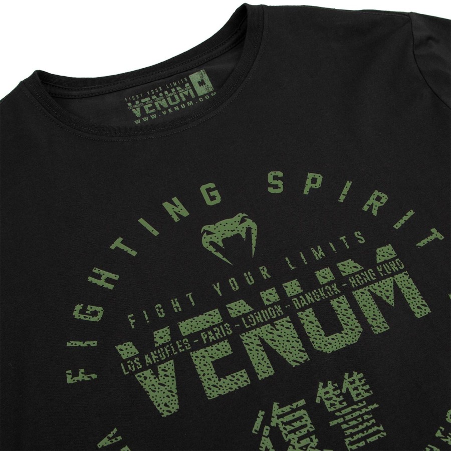 venum signature t-shirt - lange mouwen - zwartkaki - exclusief