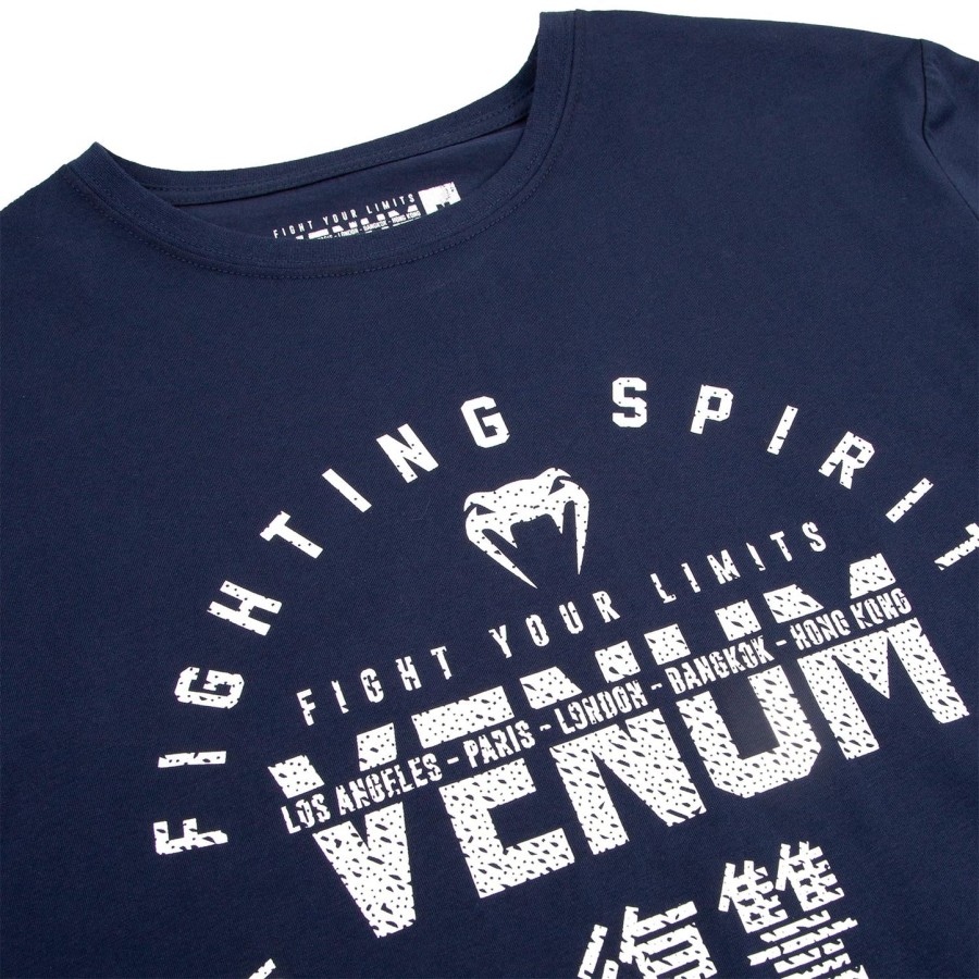 venum signature t-shirt - lange mouwen - marineblauwwit