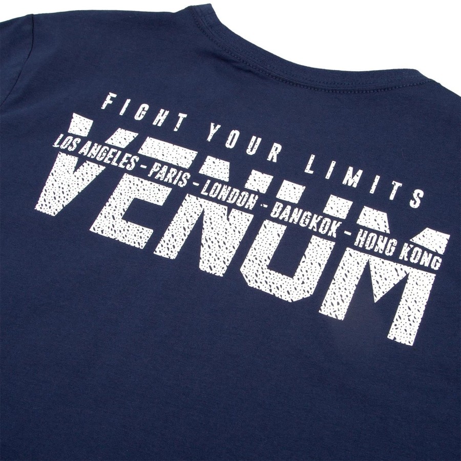 venum signature t-shirt - lange mouwen - marineblauwwit