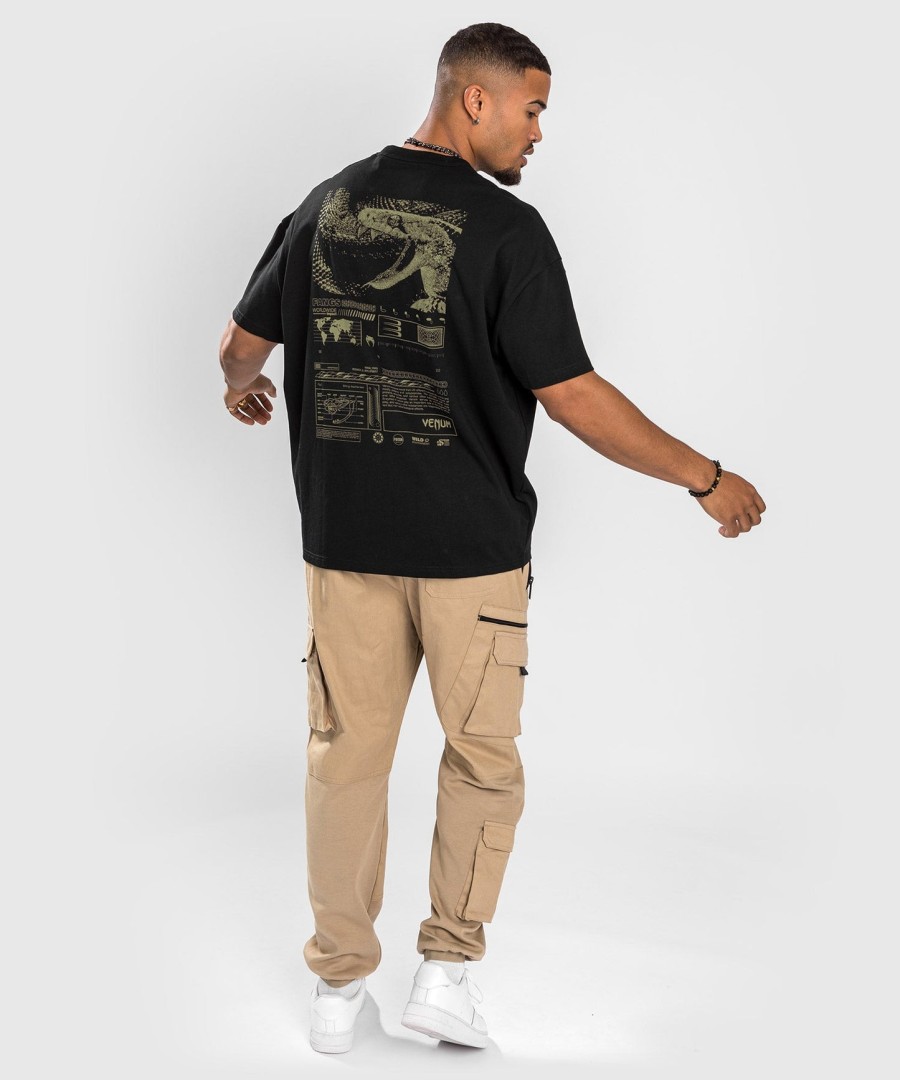 venum t-shirt met hoektanden - oversized pasvorm - zwart