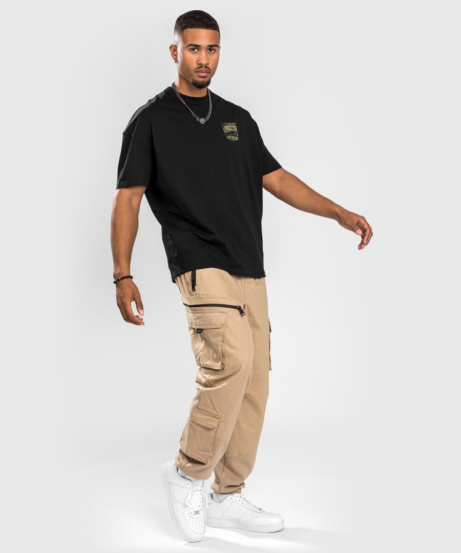 venum t-shirt met hoektanden - oversized pasvorm - zwart