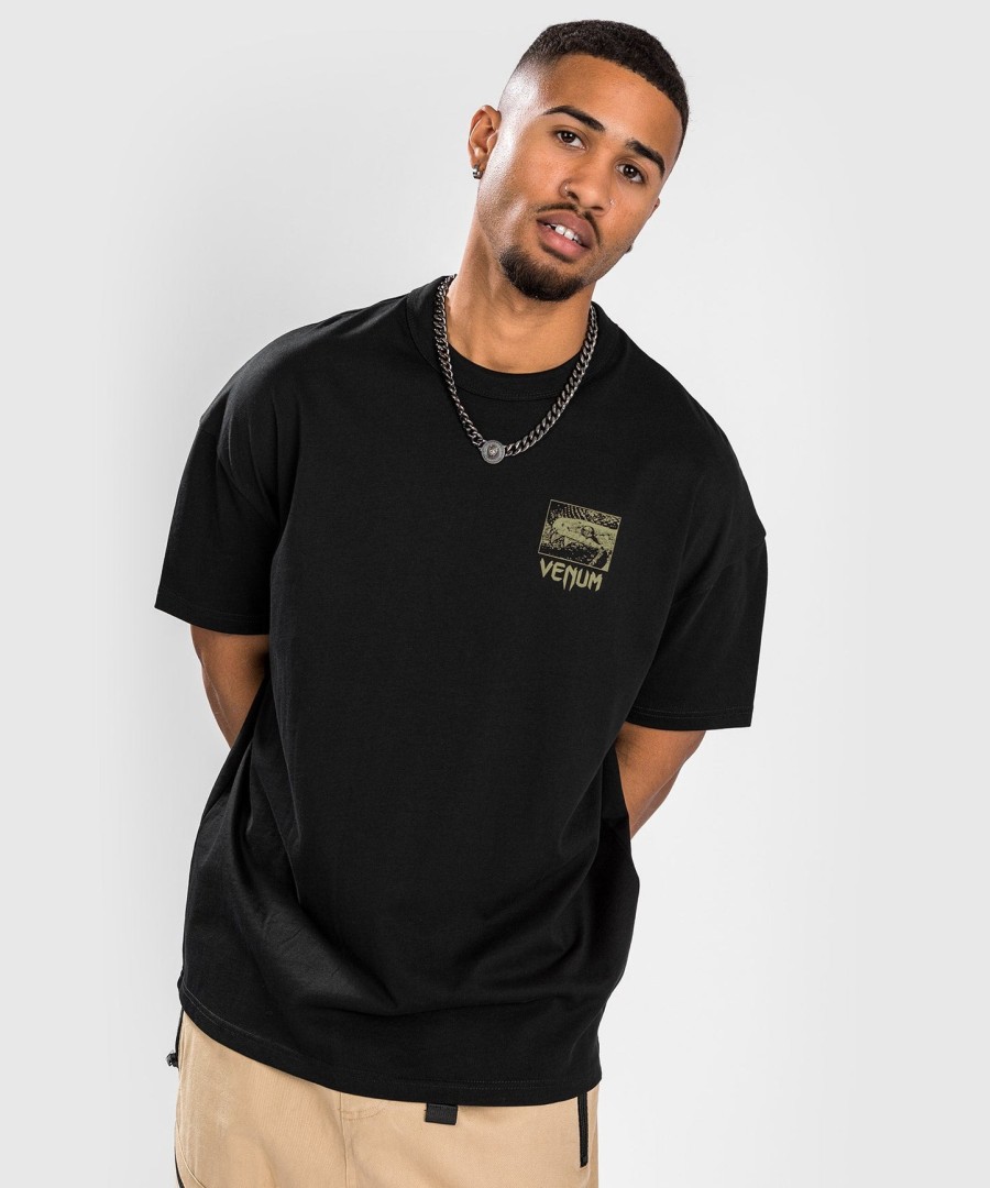 venum t-shirt met hoektanden - oversized pasvorm - zwart