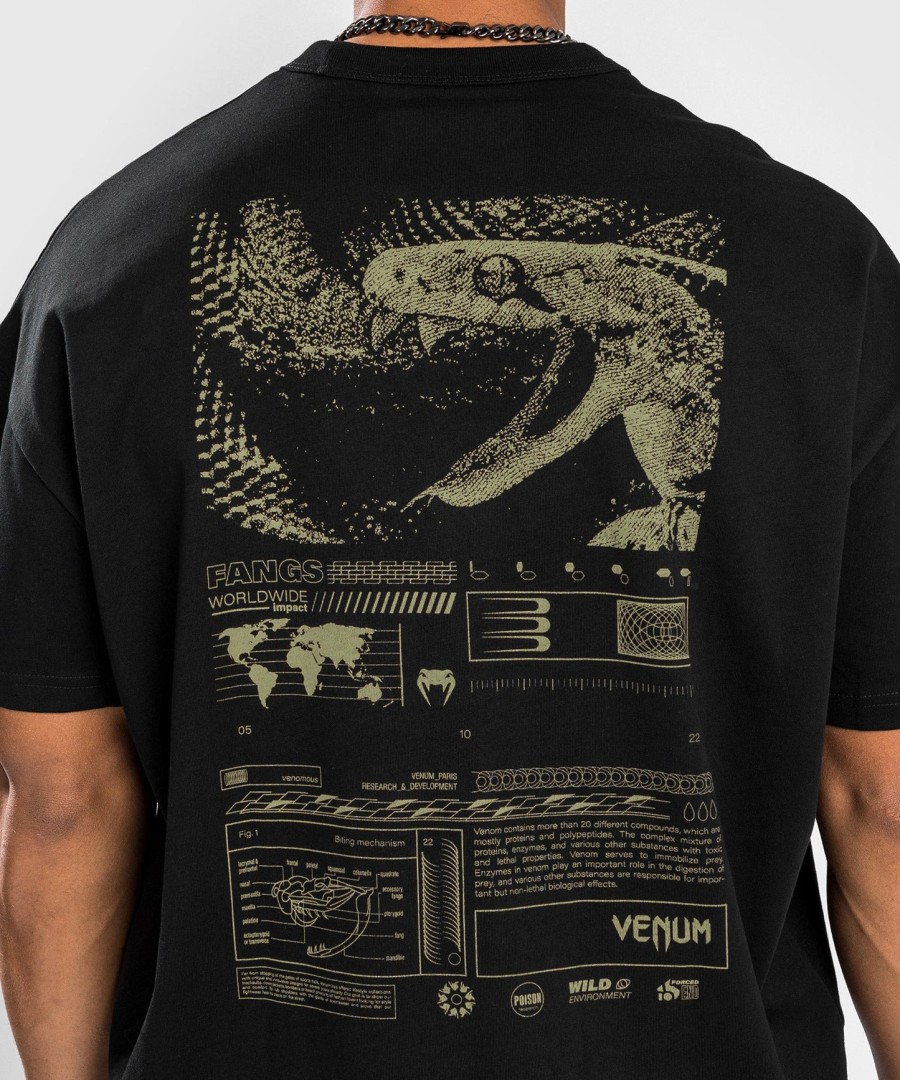 venum t-shirt met hoektanden - oversized pasvorm - zwart