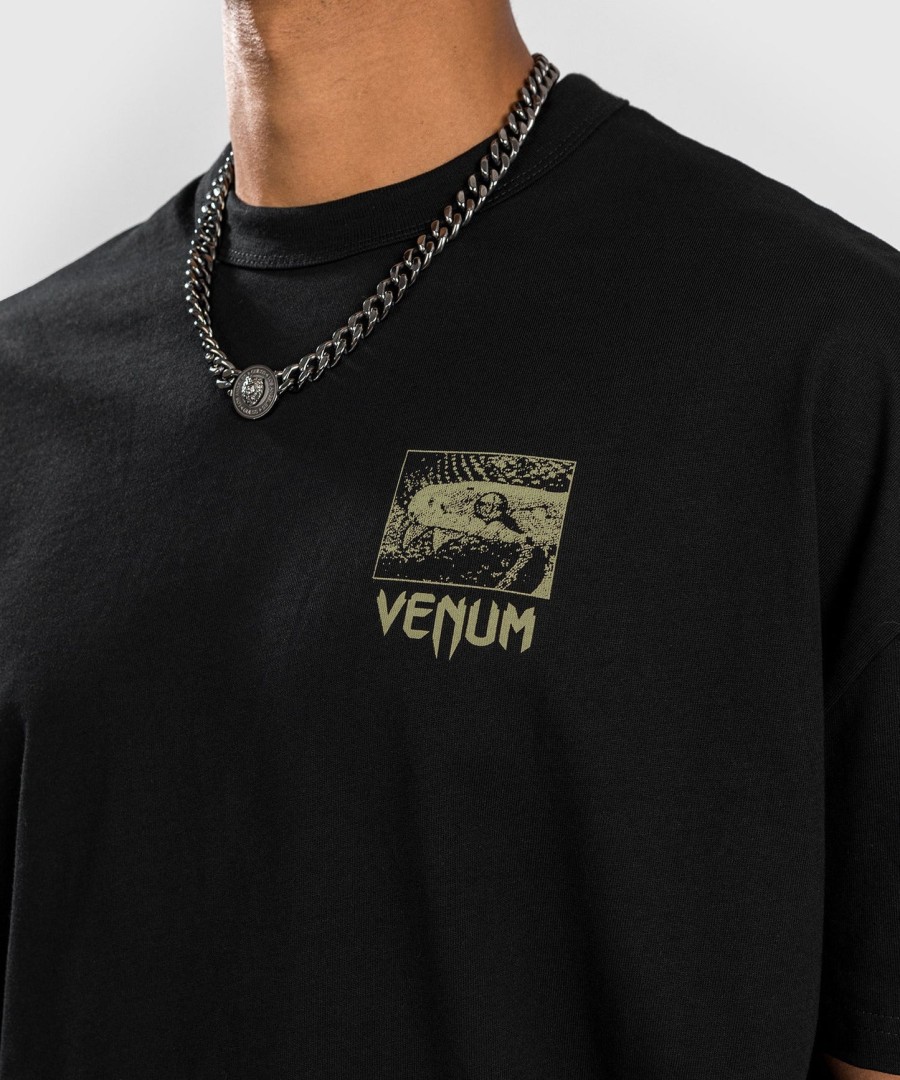 venum t-shirt met hoektanden - oversized pasvorm - zwart