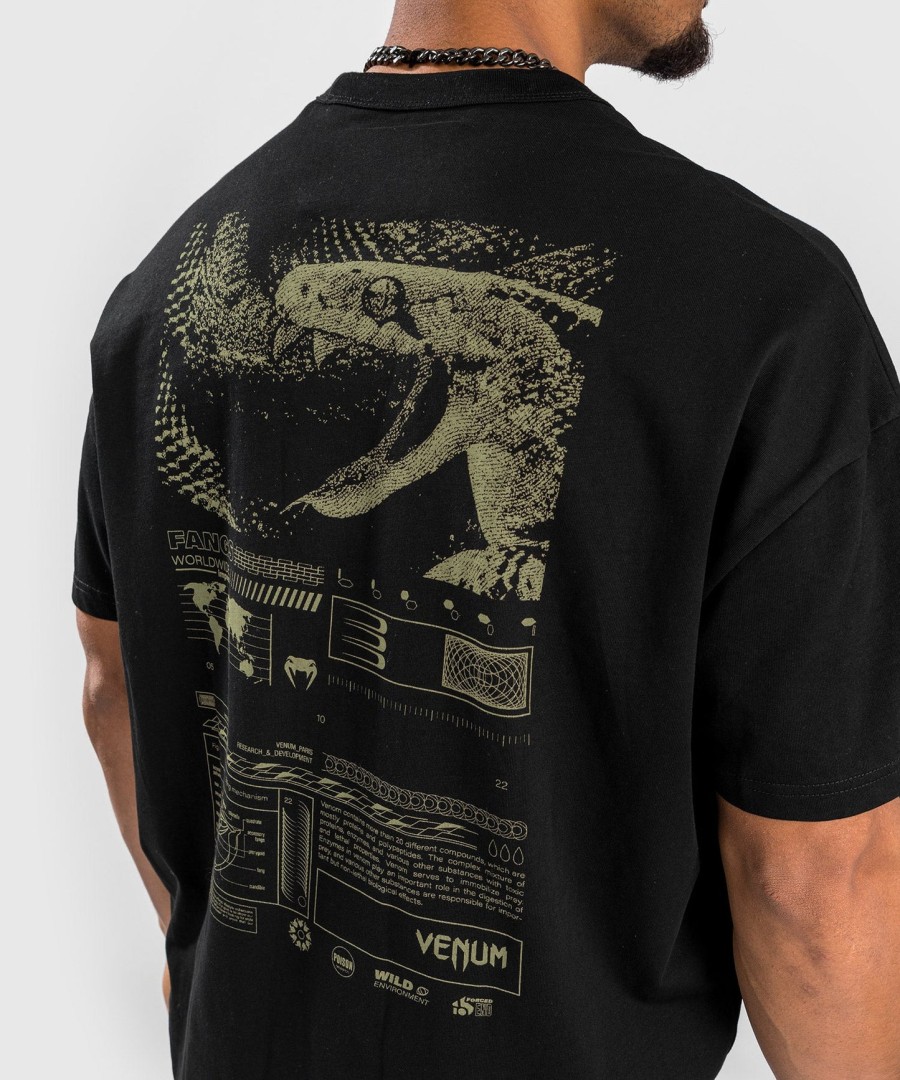 venum t-shirt met hoektanden - oversized pasvorm - zwart