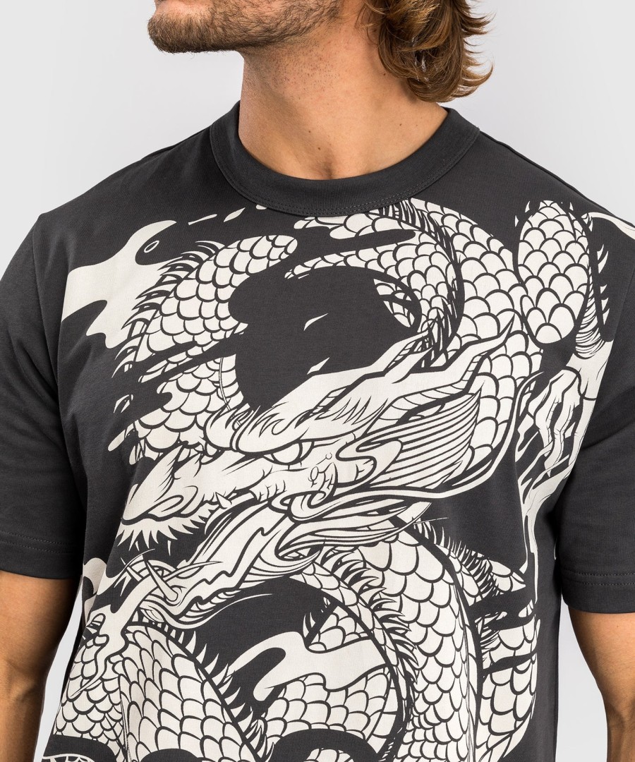 venum dragon flight heren t-shirt - houtskoolgrijscrème wit