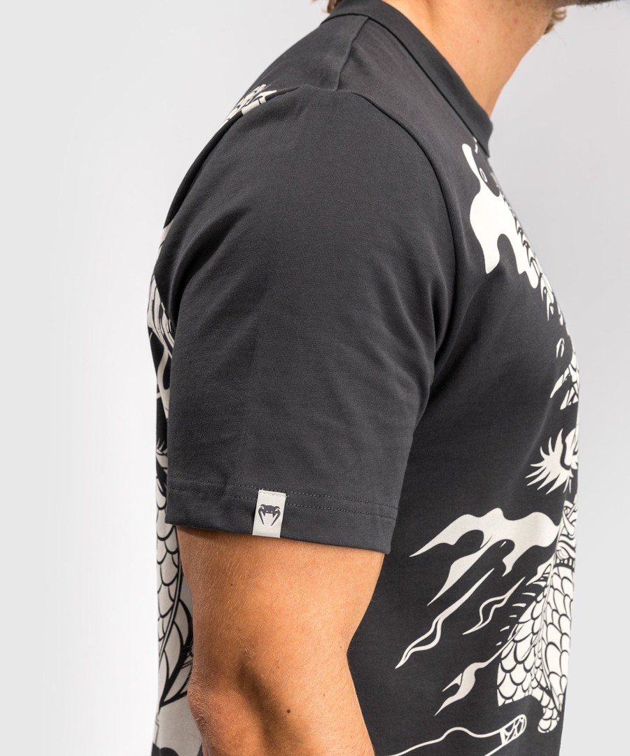 venum dragon flight heren t-shirt - houtskoolgrijscrème wit