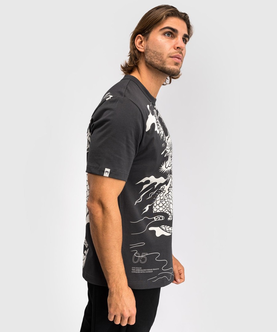 venum dragon flight heren t-shirt - houtskoolgrijscrème wit