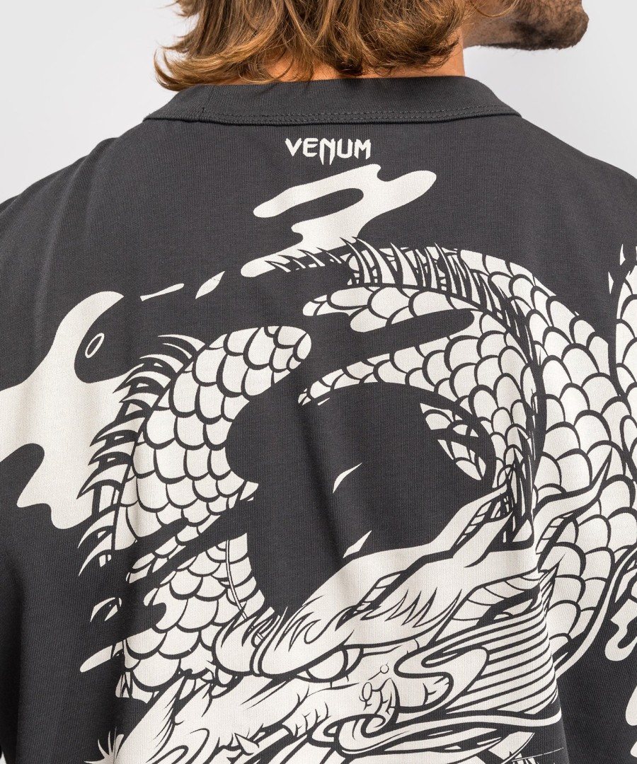 venum dragon flight heren t-shirt - houtskoolgrijscrème wit