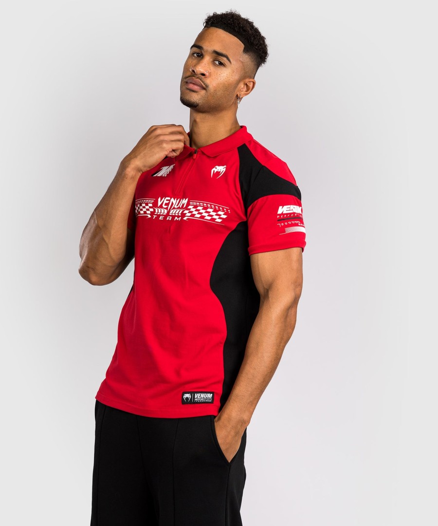 venum motorsport katoenen polo - racerrood