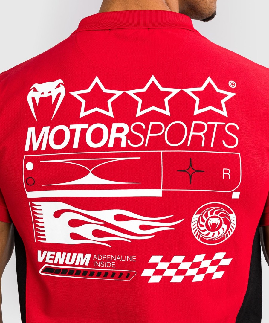 venum motorsport katoenen polo - racerrood