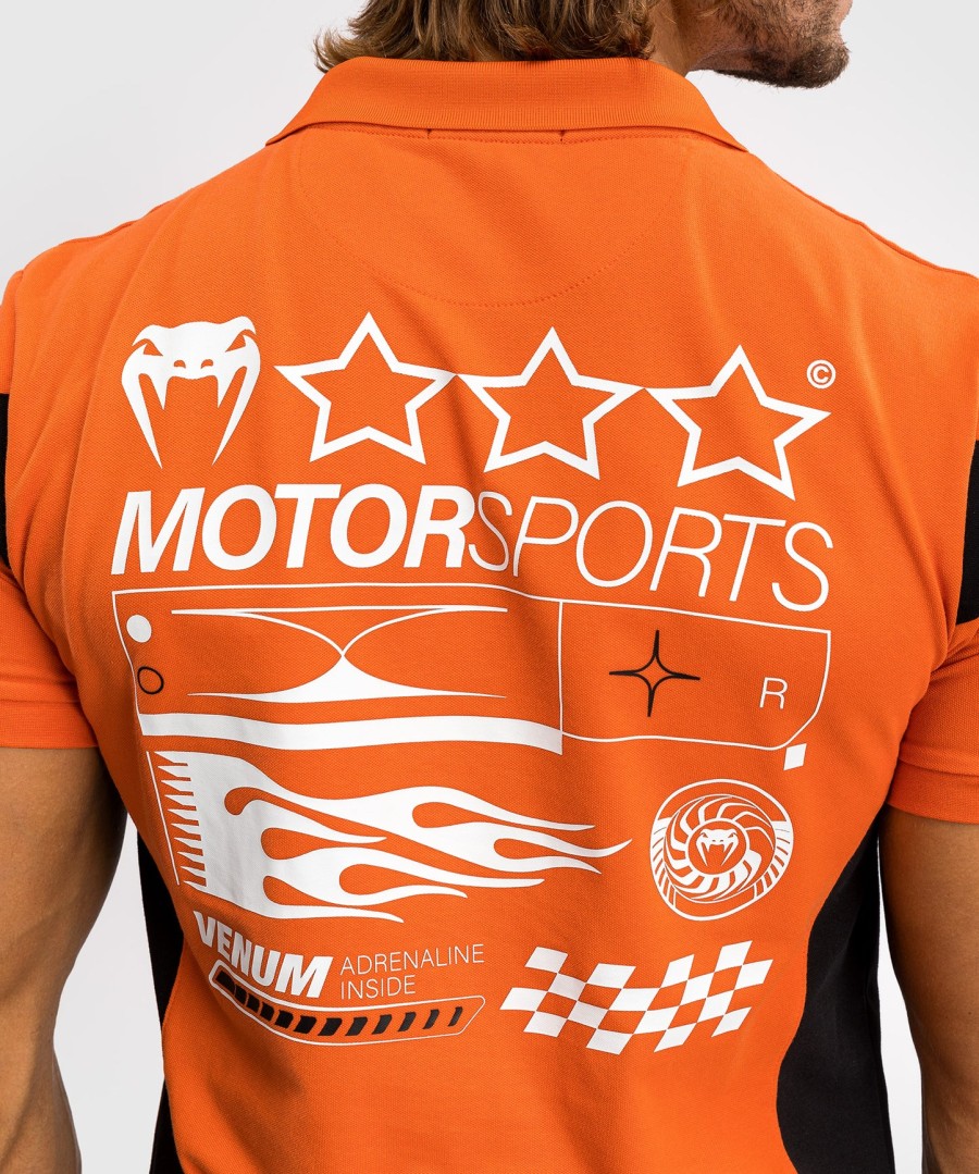venum motorsport katoenen polo - mandarijn