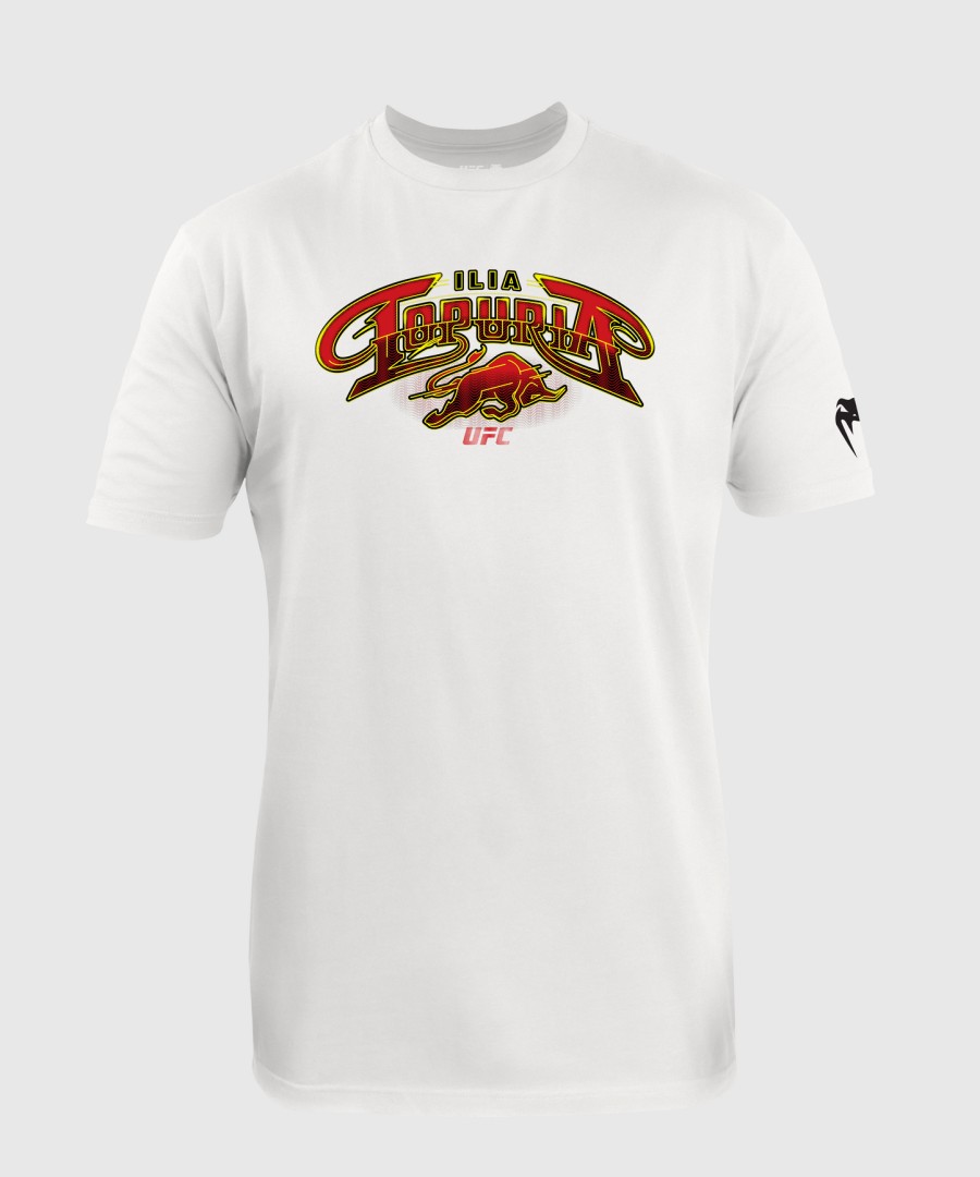heren ufc ongeëvenaard door venum wit ilia topuria t-shirt