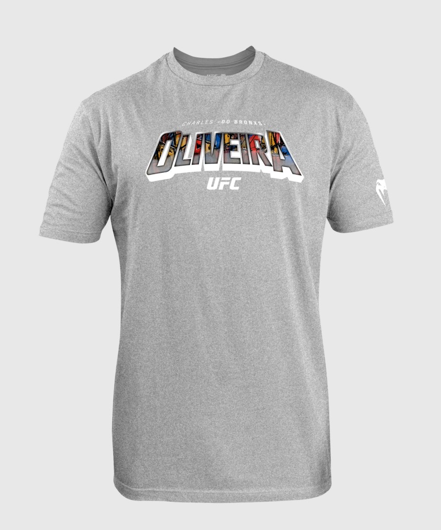 heren ufc unrivaled by venum heather grey charles oliveira t-shirt