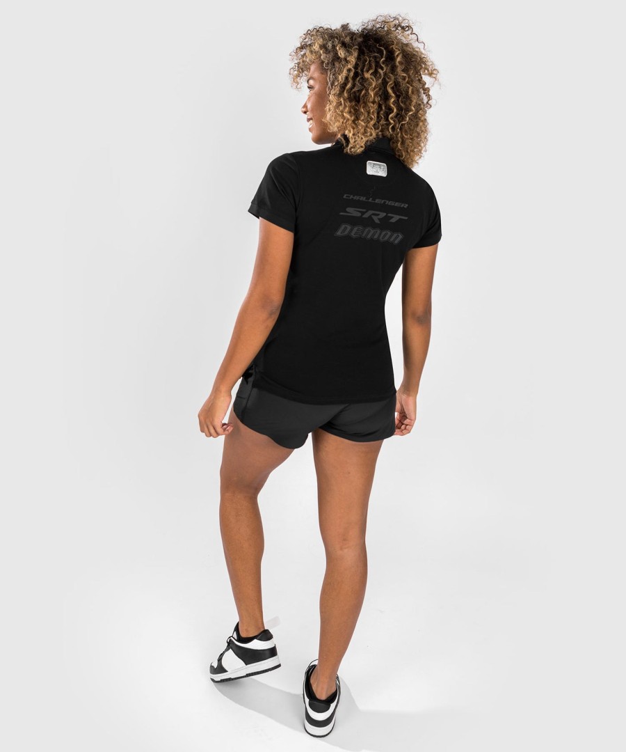 venum x dodge demon 170 damespoloshirt - zwart