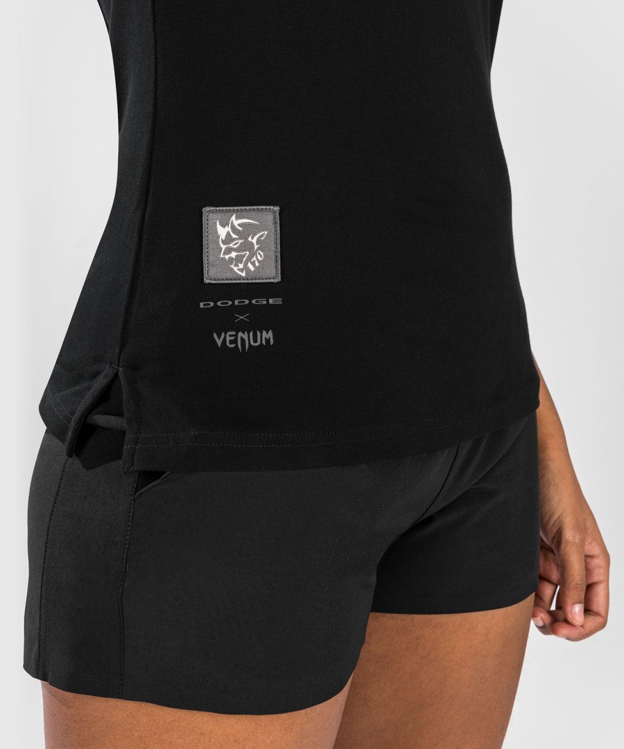 venum x dodge demon 170 damespoloshirt - zwart