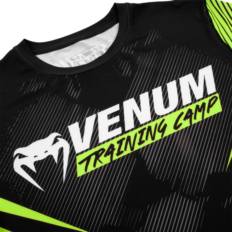 venum training camp 2.0 dry tech t-shirt - zwartneogeel - exclusief
