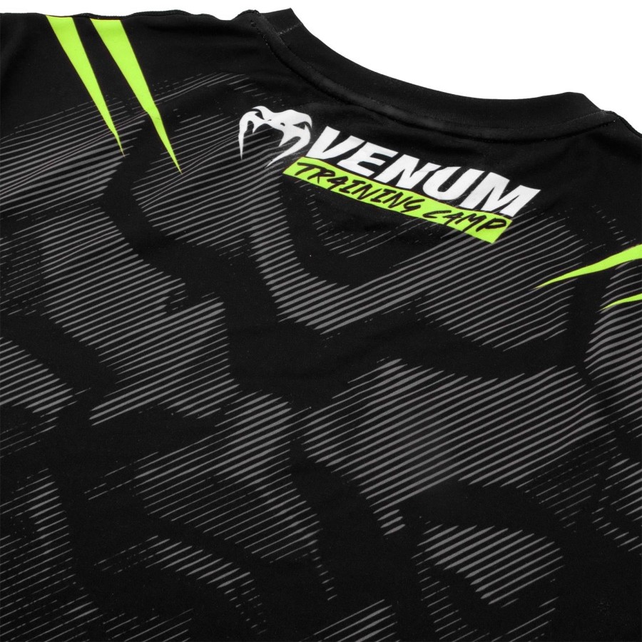 venum training camp 2.0 dry tech t-shirt - zwartneogeel - exclusief