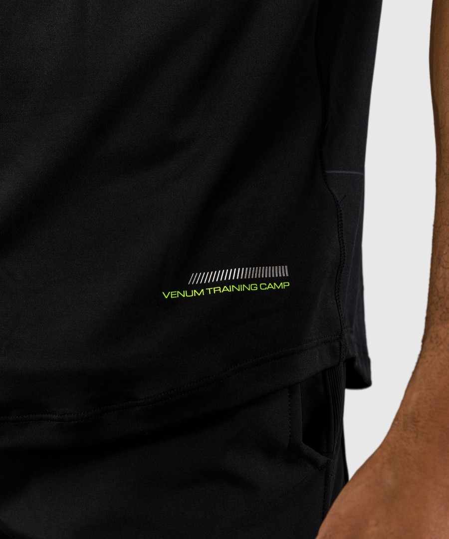 venum training camp 4.0 dry tech t-shirt - zwartneon groen