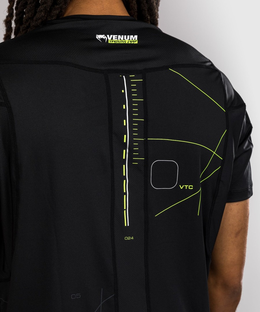 venum training camp 4.0 dry tech t-shirt - zwartneon groen