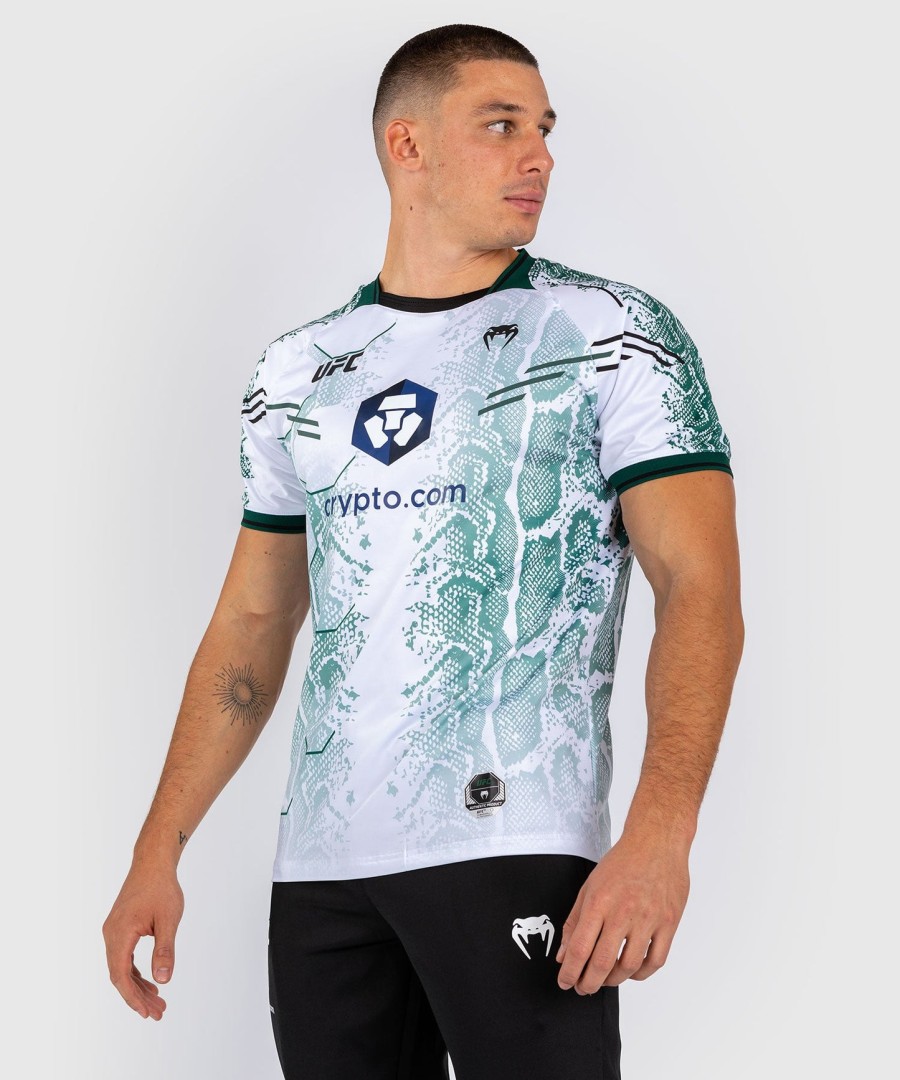 ufc adrenaline by venum authentic fight night heren jersey - emerald edition - witgroen