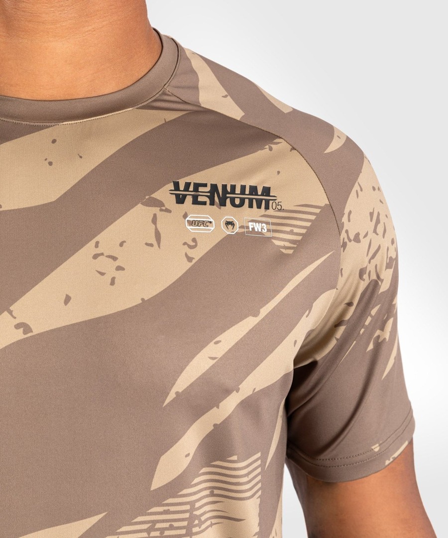 ufc adrenaline by venum heren fight week dry-tech t-shirt - desert camo