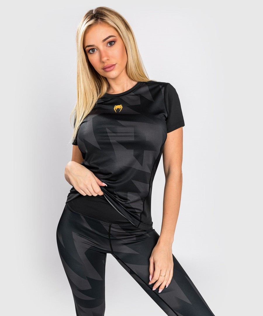 venum razor dry tech t-shirt - voor dames - zwartgoud