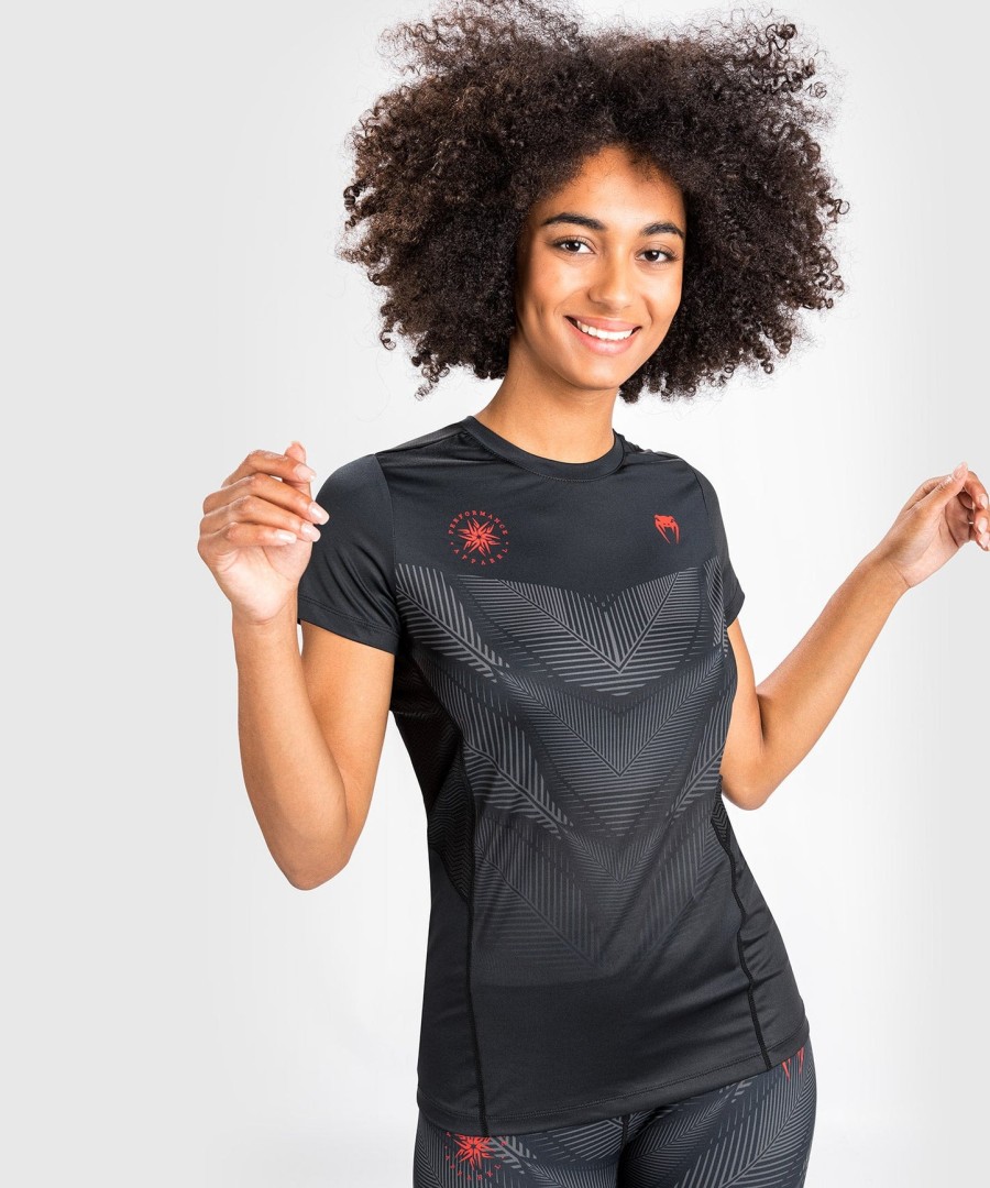 venum phantom dry tech t-shirt - voor dames - zwartrood