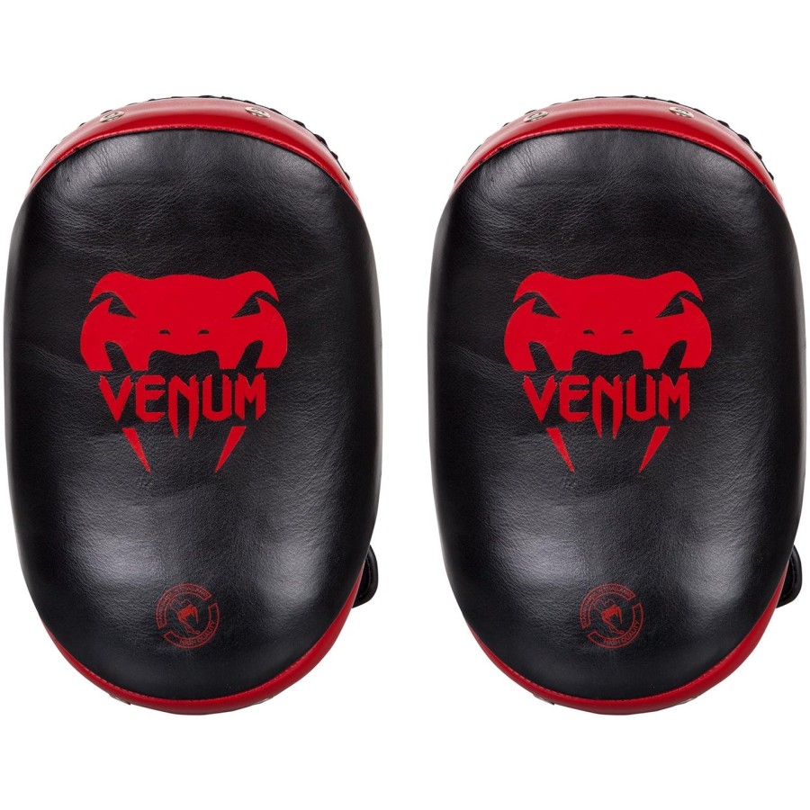 venum kick pads leer - zwartrood