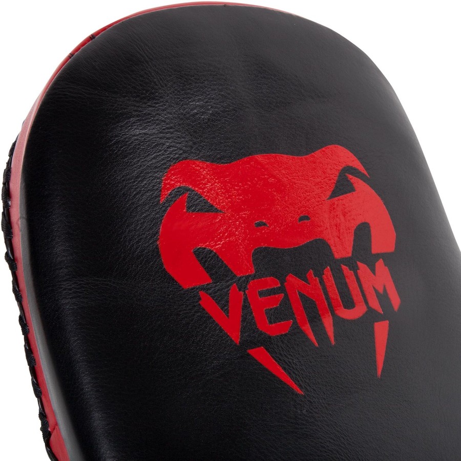 venum kick pads leer - zwartrood