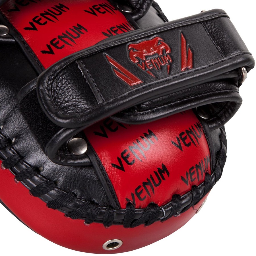 venum kick pads leer - zwartrood