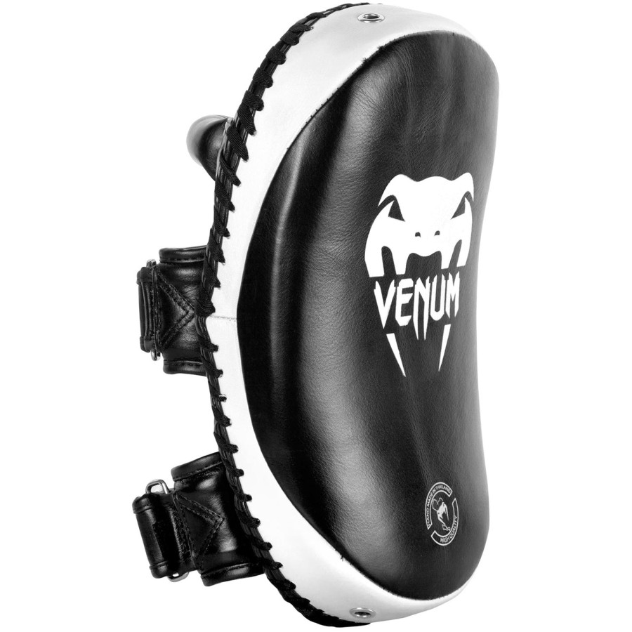 venum kick pads leer - zwartwit
