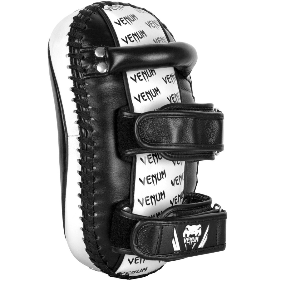 venum kick pads leer - zwartwit