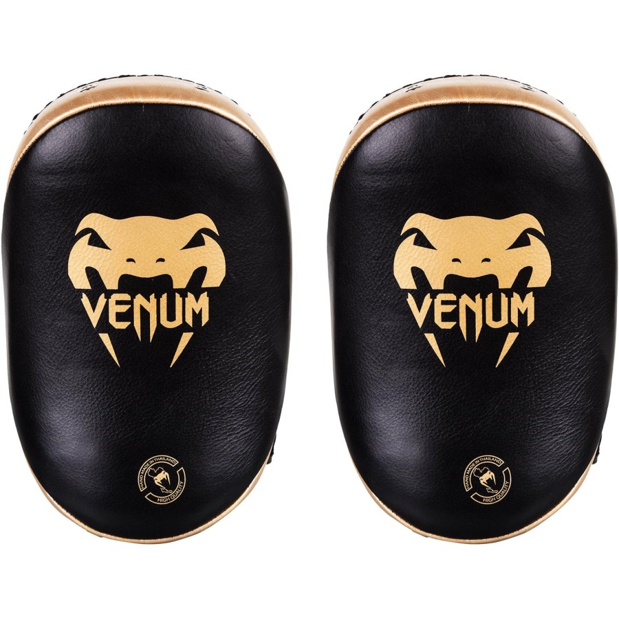 venum kick pads leer - zwartgoud