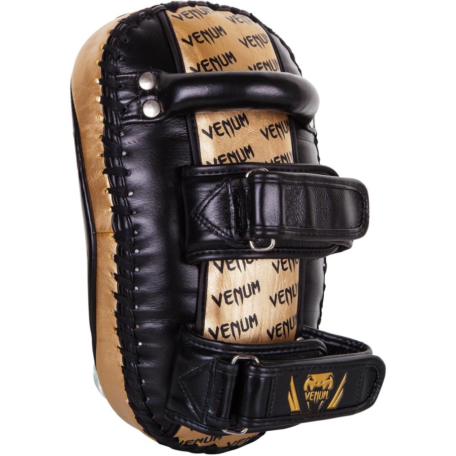 venum kick pads leer - zwartgoud