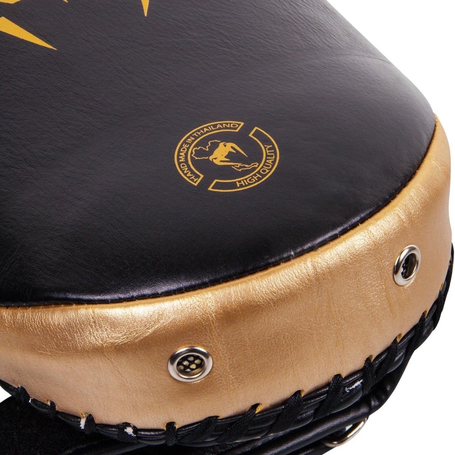venum kick pads leer - zwartgoud