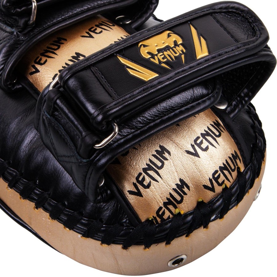 venum kick pads leer - zwartgoud