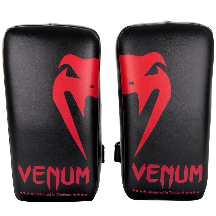 venum giant kick pads - zwartrood set van twee