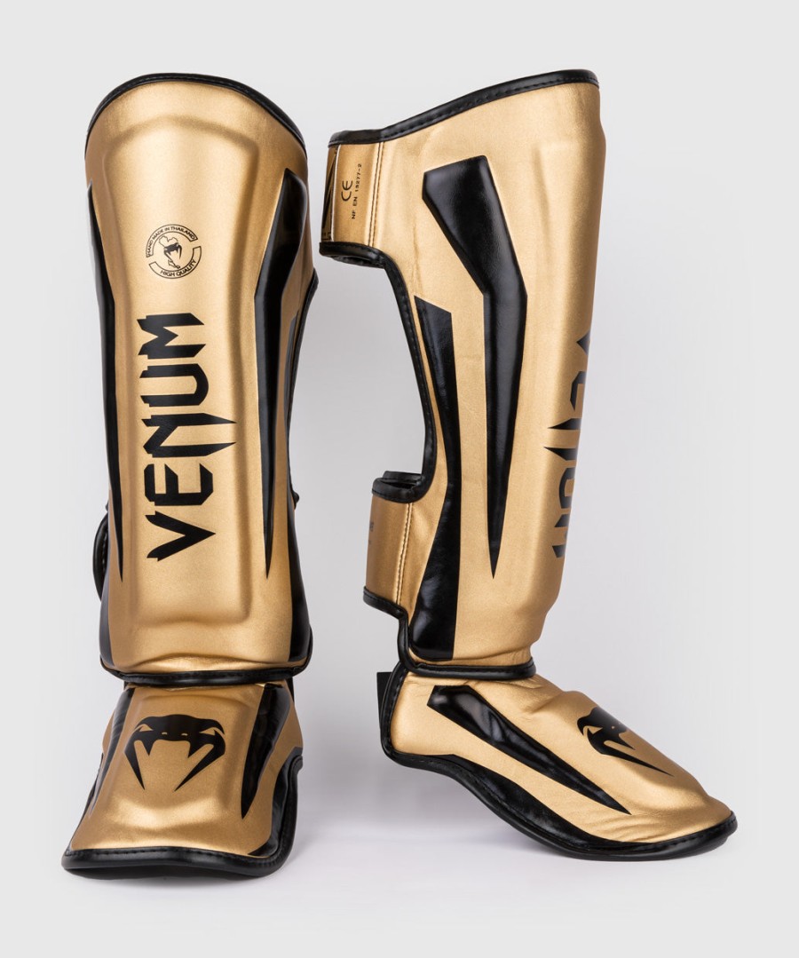 venum elite standup scheenbeschermers - goudzwart