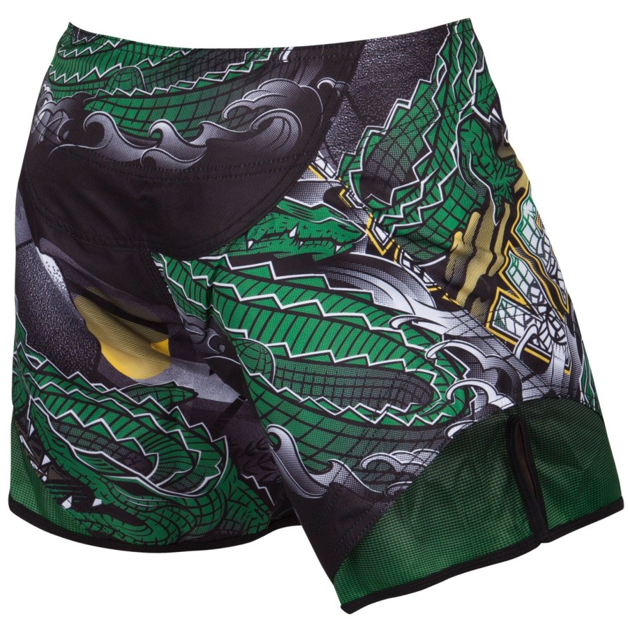venum crocodile fightshorts - zwartgroen