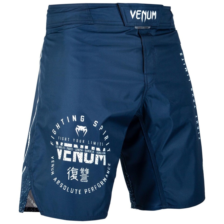 venum signature fightshorts - marineblauwwit