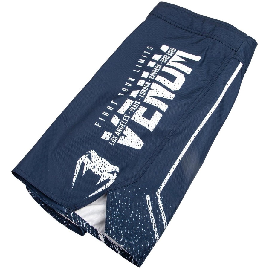 venum signature fightshorts - marineblauwwit