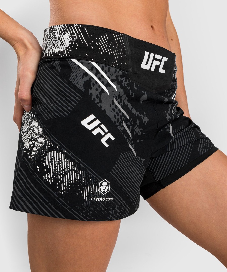 ufc adrenaline by venum gepersonaliseerde authentieke fight night dames vechtshort - zwart