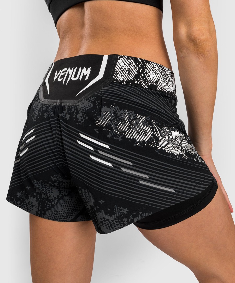 ufc adrenaline by venum gepersonaliseerde authentieke fight night dames vechtshort - zwart