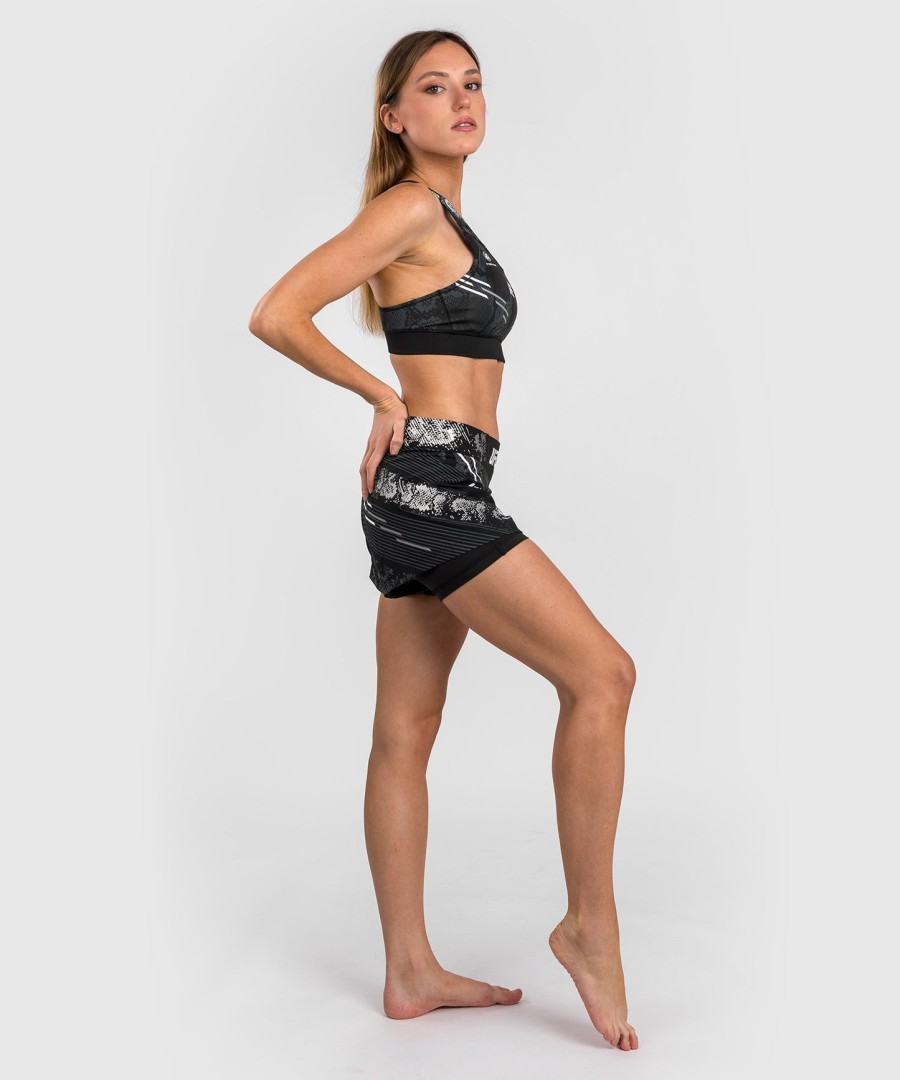 ufc adrenaline by venum gepersonaliseerde authentieke fight night dames vechtshort - zwart